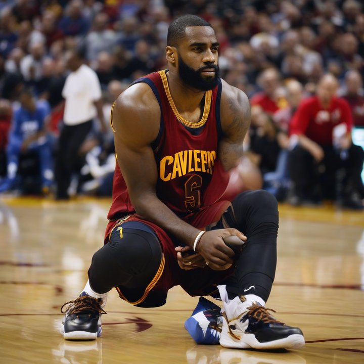 Cleveland Cavaliers' Max Strus undergoes foot surgery on hospital table.