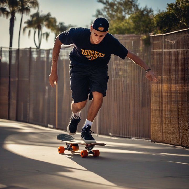 NBA free agent Payton skateboards during league launch event.