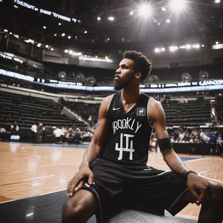 Nets' Cam Thomas signing qualifying offer document.